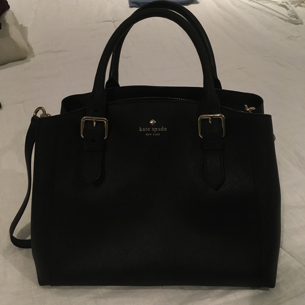 Black Kate Spade Coated Leather Purse